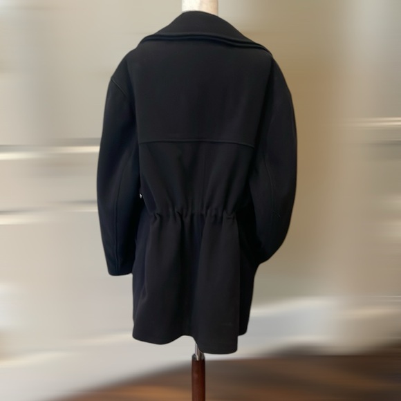 Lauren Ralph Lauren Womens Dorian Overcoat Cashmere Blend Black L - Picture 3 of 13
